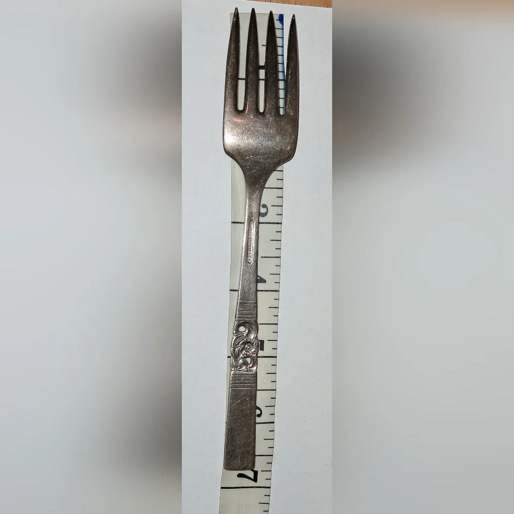 COMMUNITY SILVER (PLATED?) SALAD FORKS (4)